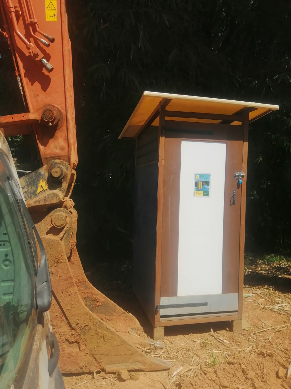 Toilette sèche mobile Ebeno Bwa chantier BTP
